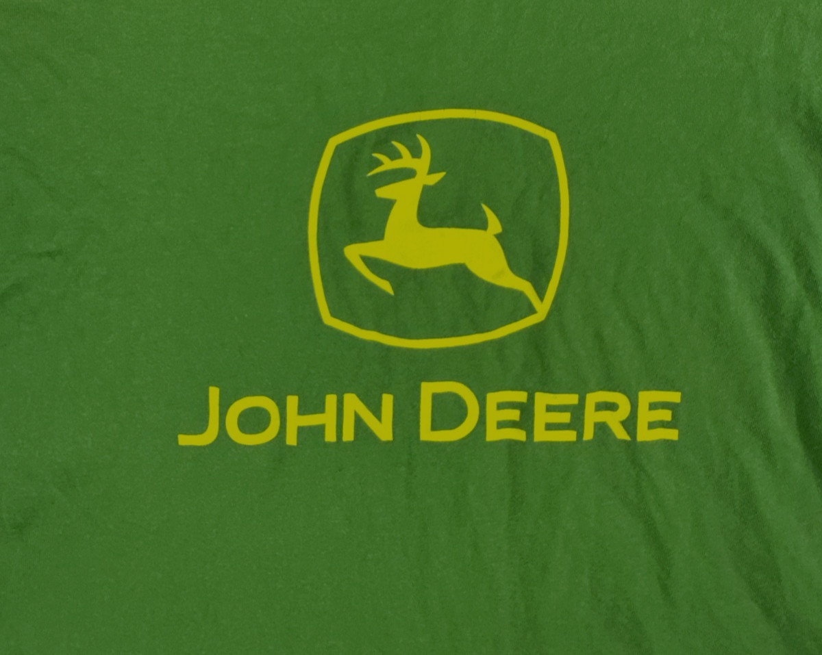 John Deere Long Sleeve T-Shirt Men's Large Green Logo Graphic Cotton Casual Tee gallery