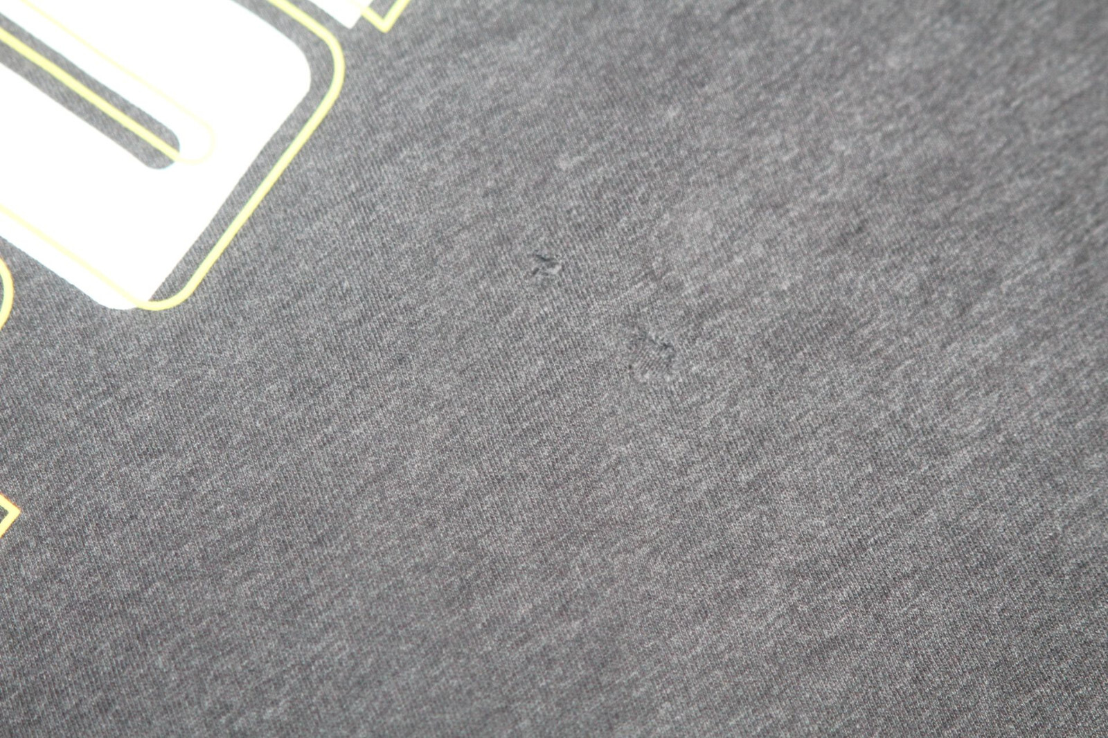 Puma Athletics Men's White Embossed Logo w/ Yellow Outline Dark Gray T-Shirt gallery