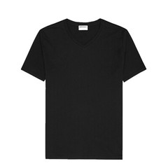3 or 6Pcs Black Men 100% Cotton Crew-Neck V-Neck Thick T-Shirt Casual Tee S-4XL