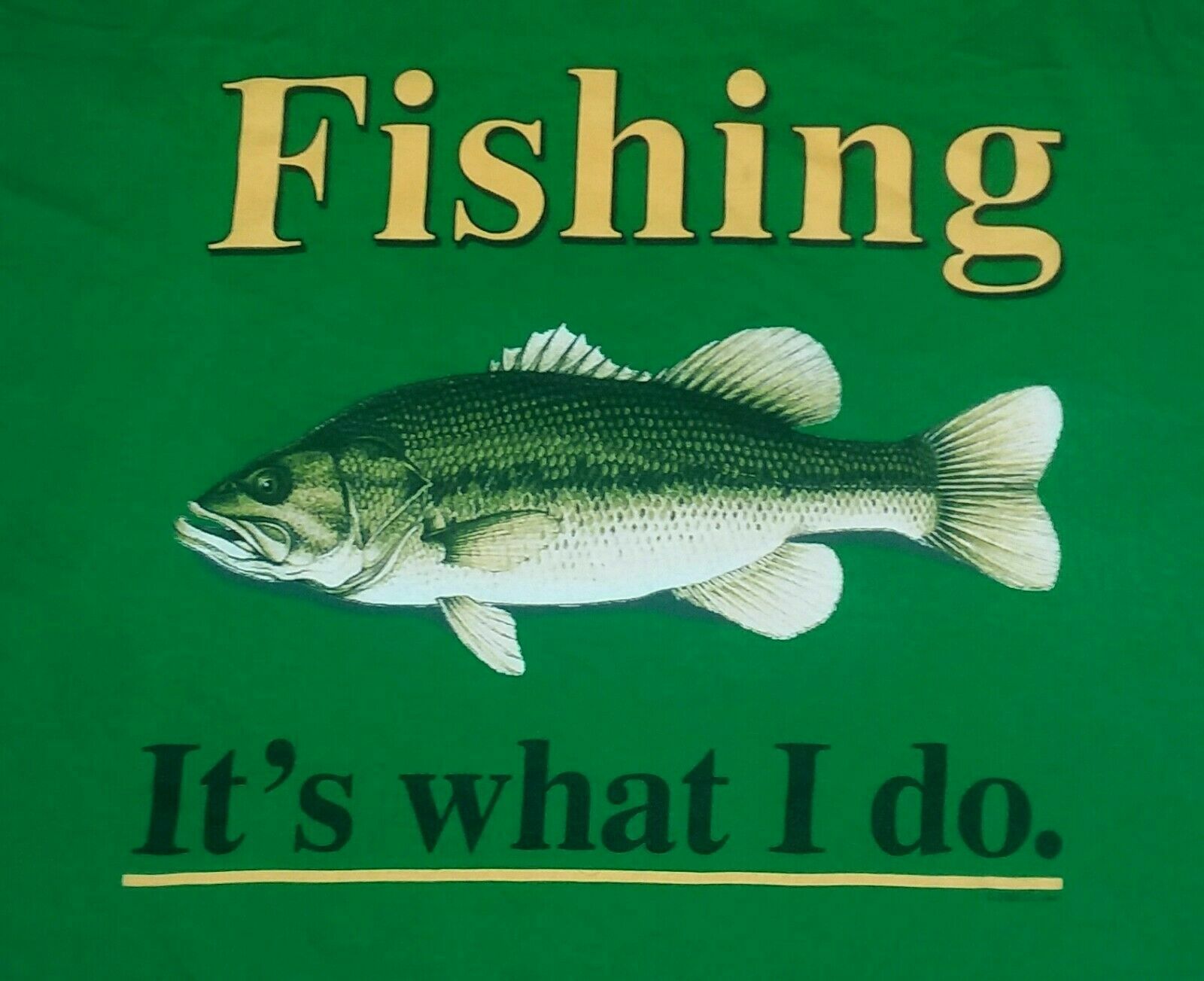 vintage ringer Fish Fishing Its what I do t shirt L salmon trout boat rod reel gallery