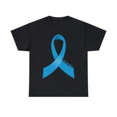 Prostate Cancer Awareness Ribbon Graphic Tee Shirt, S-5XL