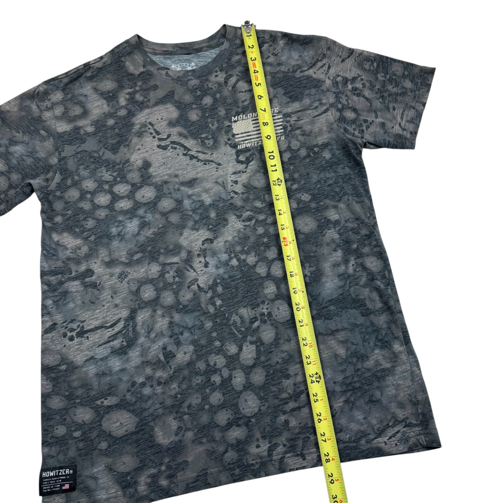 Howitzer Brand Men's T-Shirt MOLON LABE SLITHER Military Grunt Size L Gray gallery