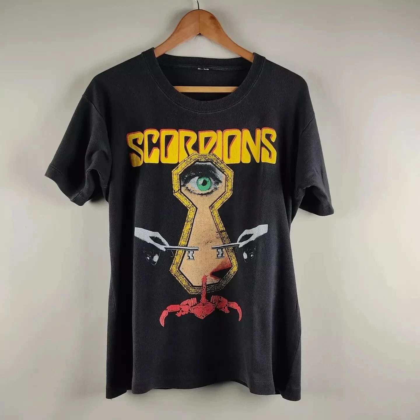 Scorpions 90s Retro Style Black Unisex T shirt Full Size Tee Reprint gallery