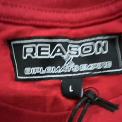 Reason Men’s Red Graphic Logo Print Crew Neck Short Sleeve T-Shirt Size L