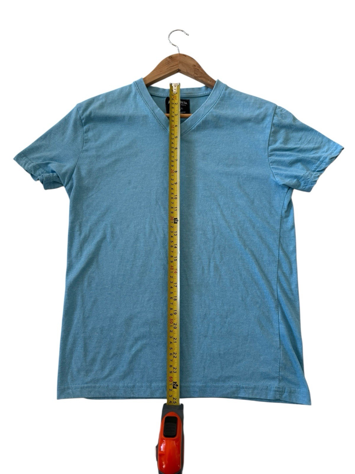 Alpha Beta V Neck Shirt Regular Fit Blue Men’s Size Small Good Condition gallery