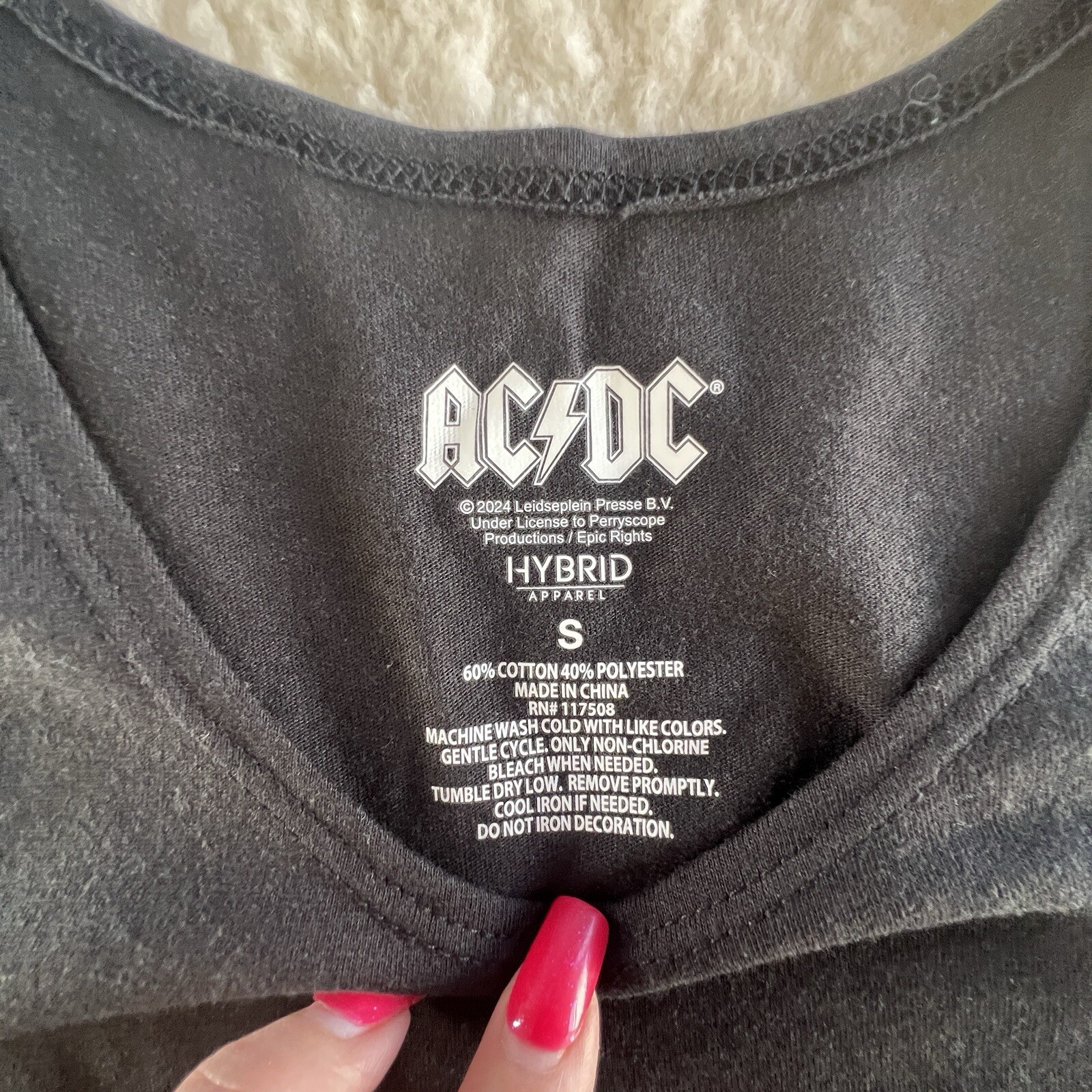 AC/DC Tank Top Shirt Stretch New Black High Voltage Mens Size Small Workout gallery