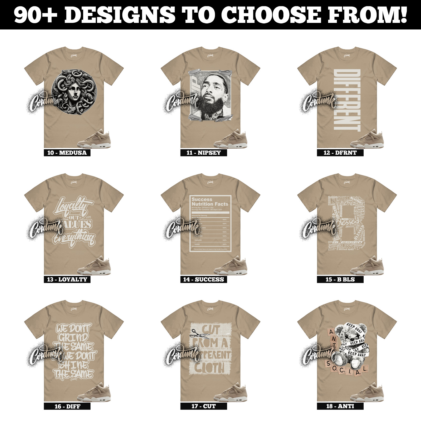 4 Cozy Girl Hemp Light Orewood Brown Tan Dunk British Sneaker T Shirt to Match gallery