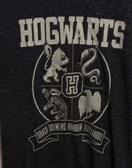 Hogwarts Harry Potter Men’s Size M Charcoal Short Sleeve Graphic T-Shirt