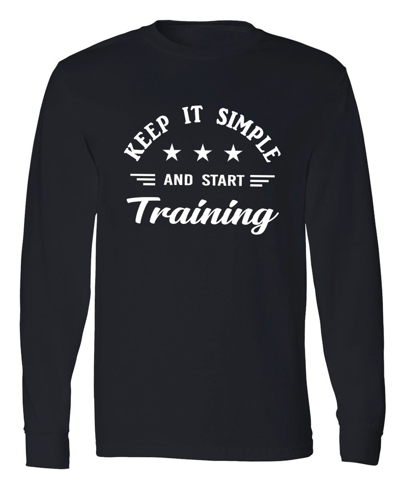 Gym Training Funny Full Long Sleeve T-shirt Gift for Sports Gym Trainer Tee