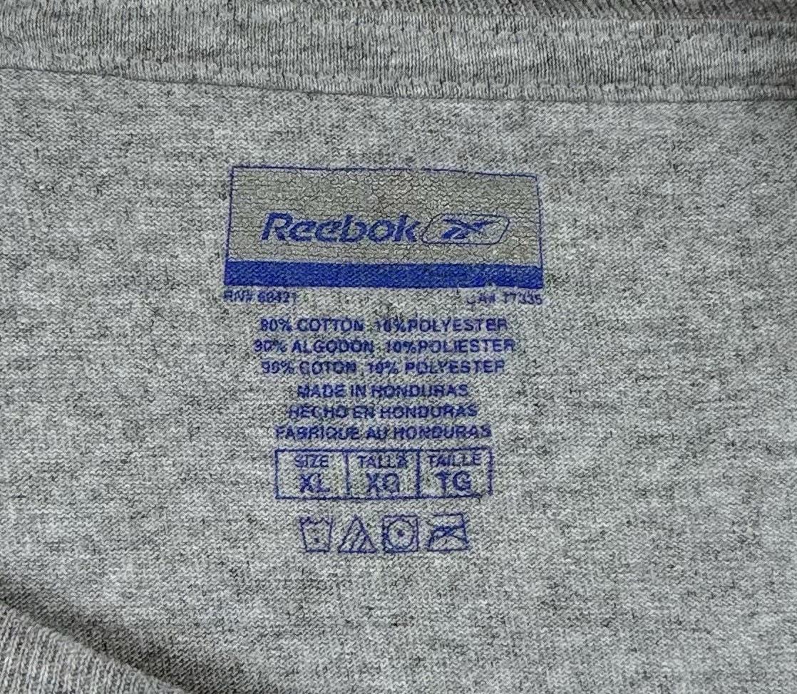 Vintage Y2K Reebok NE Patriots grey graphic Single Stitch t shirt men XL gallery