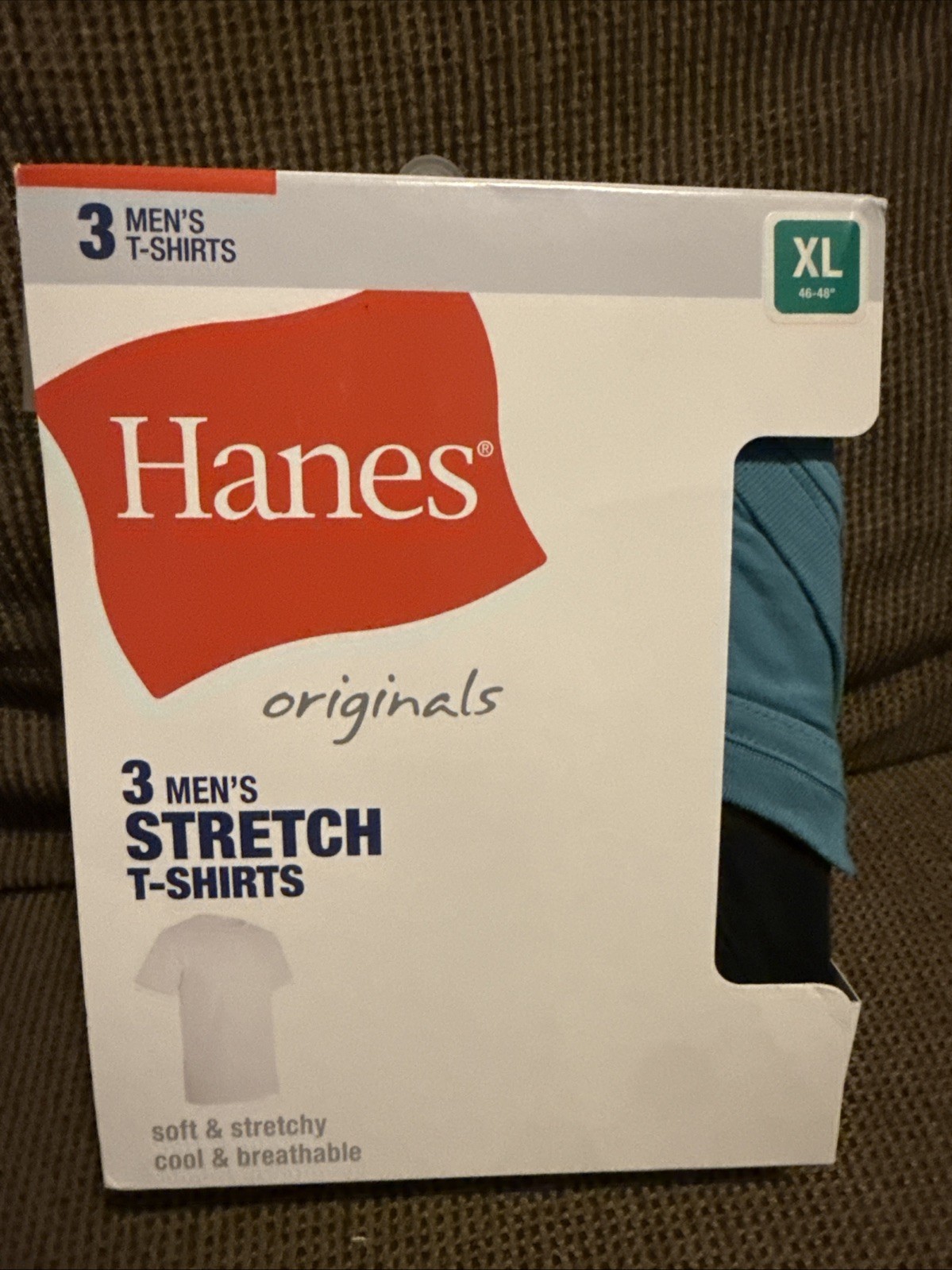 3 Pack Hanes Men’s Stretch T-Shirts Cool And Breathable Size XL New