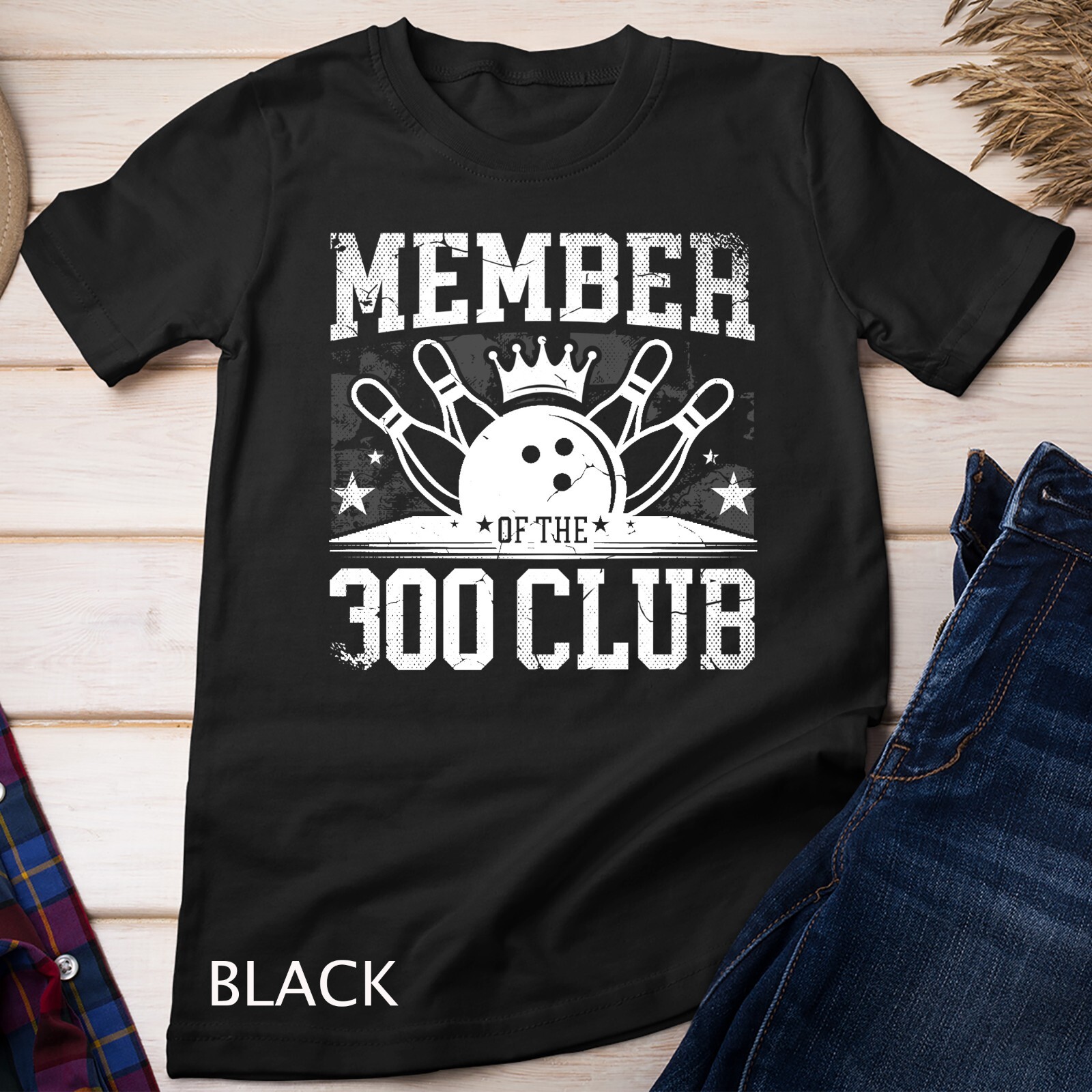 Member Of The 300 Club for a Bowler Bowling Unisex T-shirt gallery