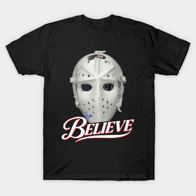 Believe Vintage Mask T-Shirt Retro Ice Hockey Goalie Graphic Tee Philadelphia gallery