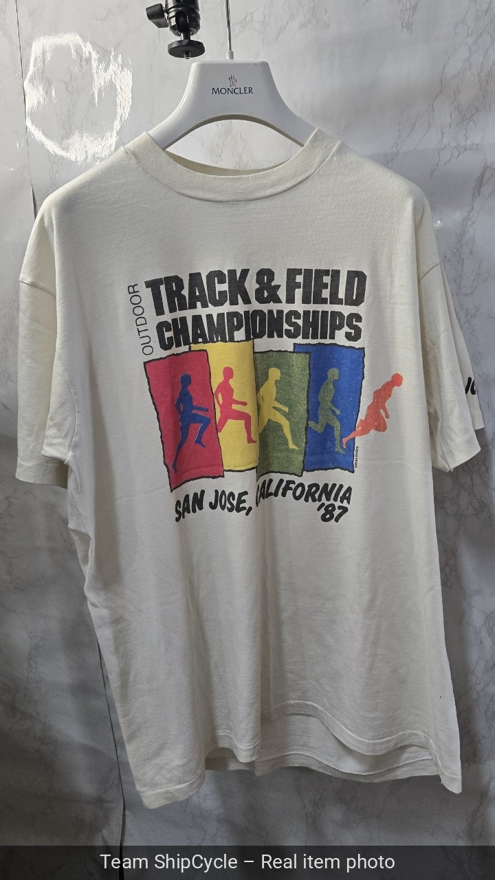 Vintage 1987 Nike San Jose Track And Field Outdoor Championships Tshirt G2U gallery