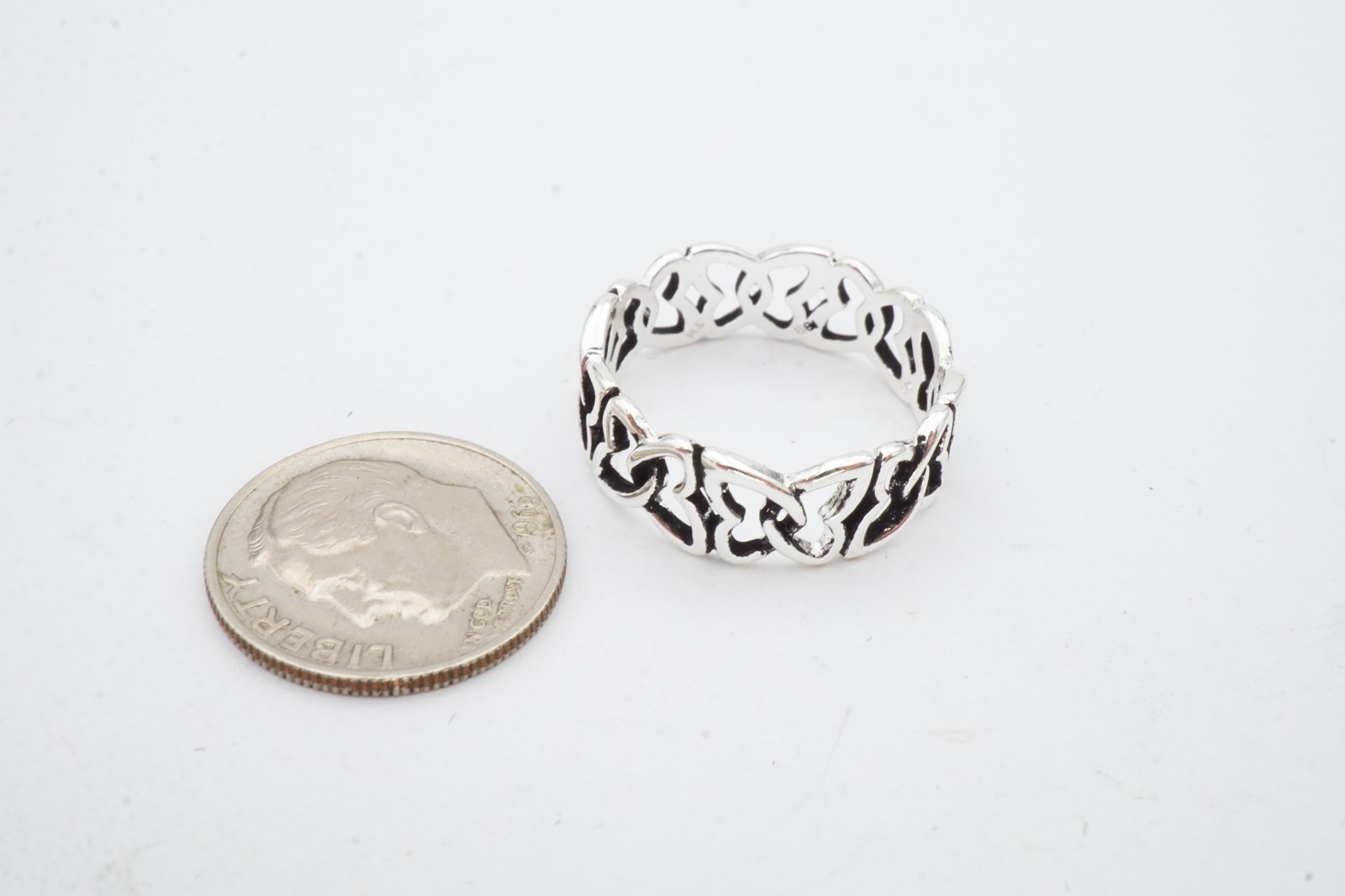 Sterling Silver 925 Butterfly Ring Size 8 I7