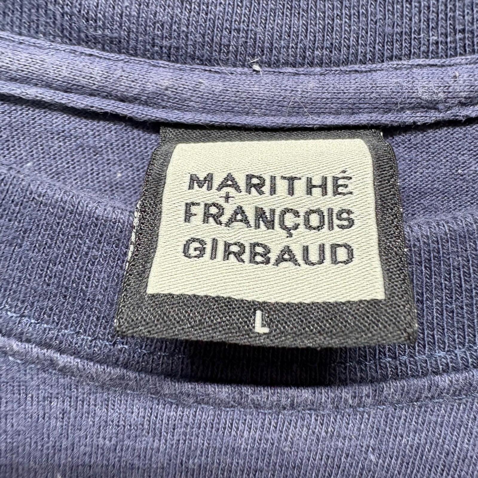 Y2K Marithe Francois Girbaud Skyline Graphic T-Shirt Mens L Navy Blue Streetwear gallery