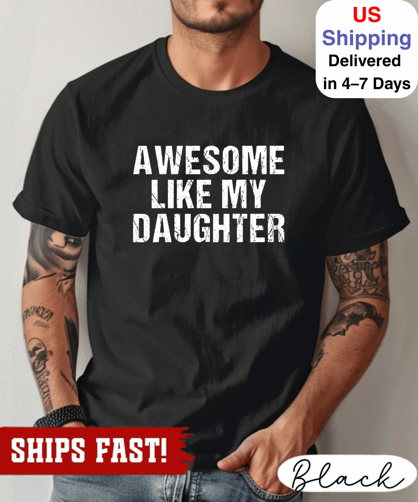 Awesome Like My Daughter Trendy Shirt, Funny Shirt Men, Daughter Gift, Husband S gallery