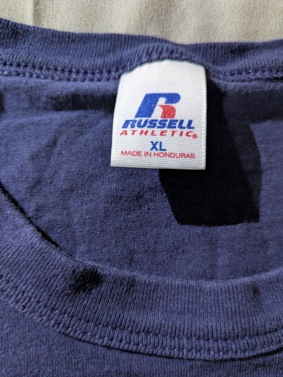 Vintage Russell Athletic Shirt Mens XL Navy Blue Solid Crewneck Blank T-Shirt gallery