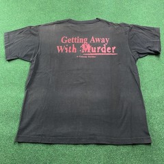 Vintage Getting Away With Murder Shirt Mens XL Black 90S Gargoyle Pistol Tee USA