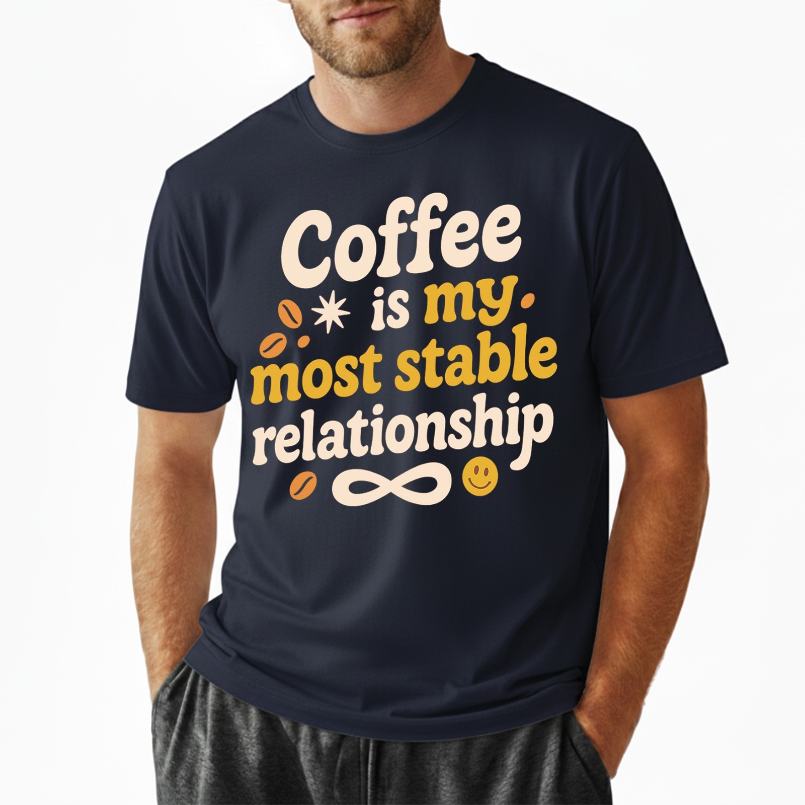 Coffee Most Stable Relationship T-Shirt Funny Coffee Lover Humor Tee S-5XL gallery