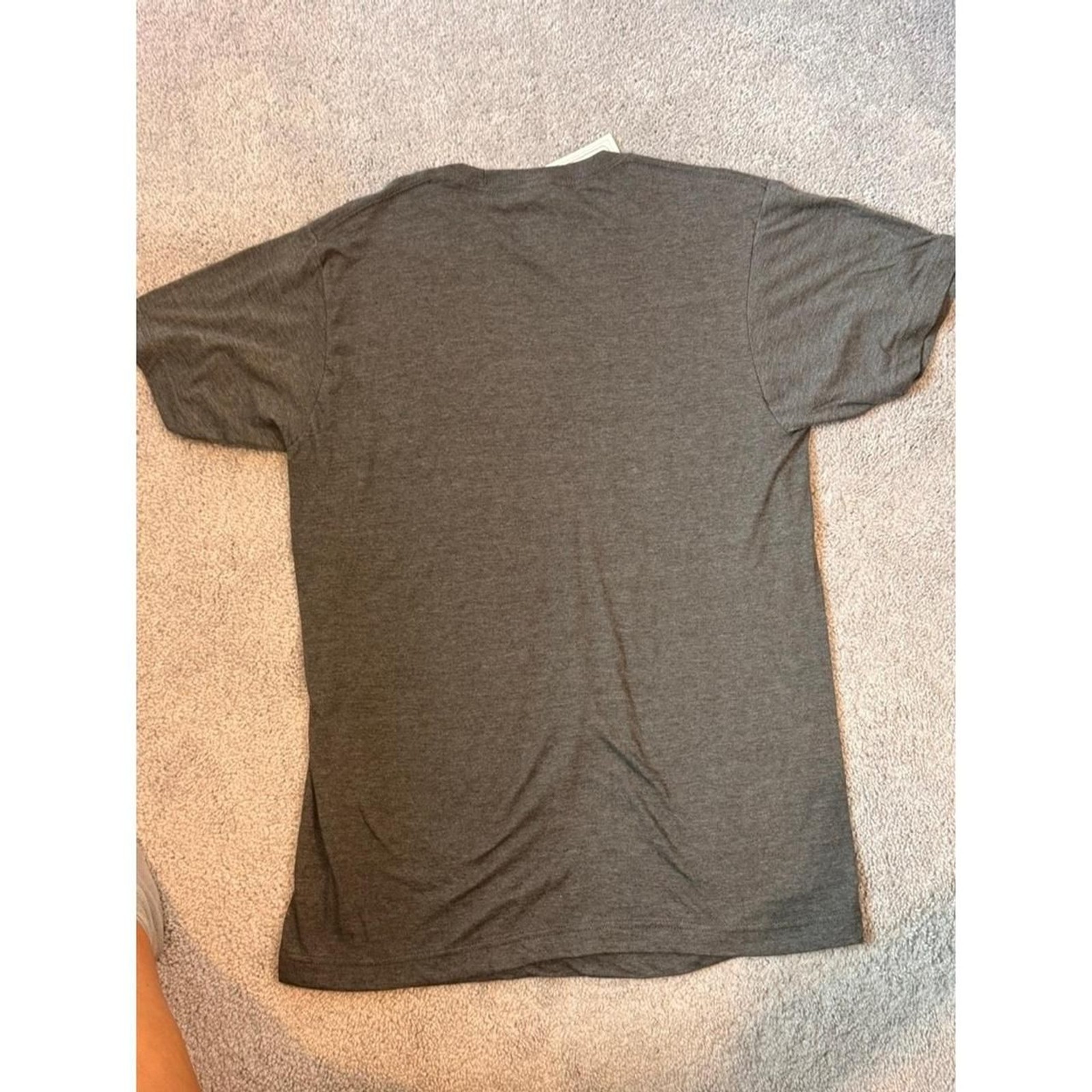 Tultex Men's Grey and Orange T-shirt gallery