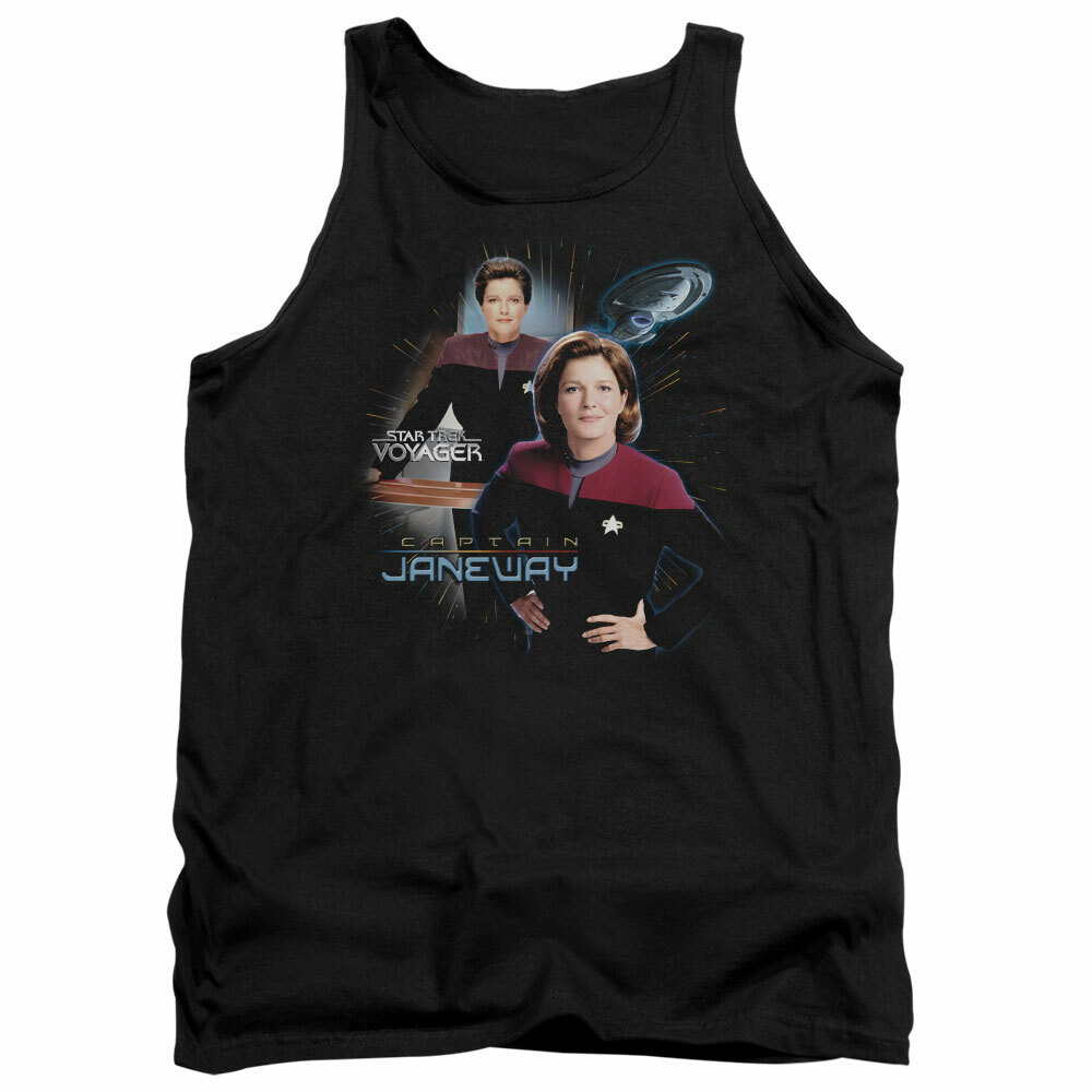 Star Trek Voyager Captain Janeway Men's Licensed T-Shirt S-5XL USS Voyager Tee gallery
