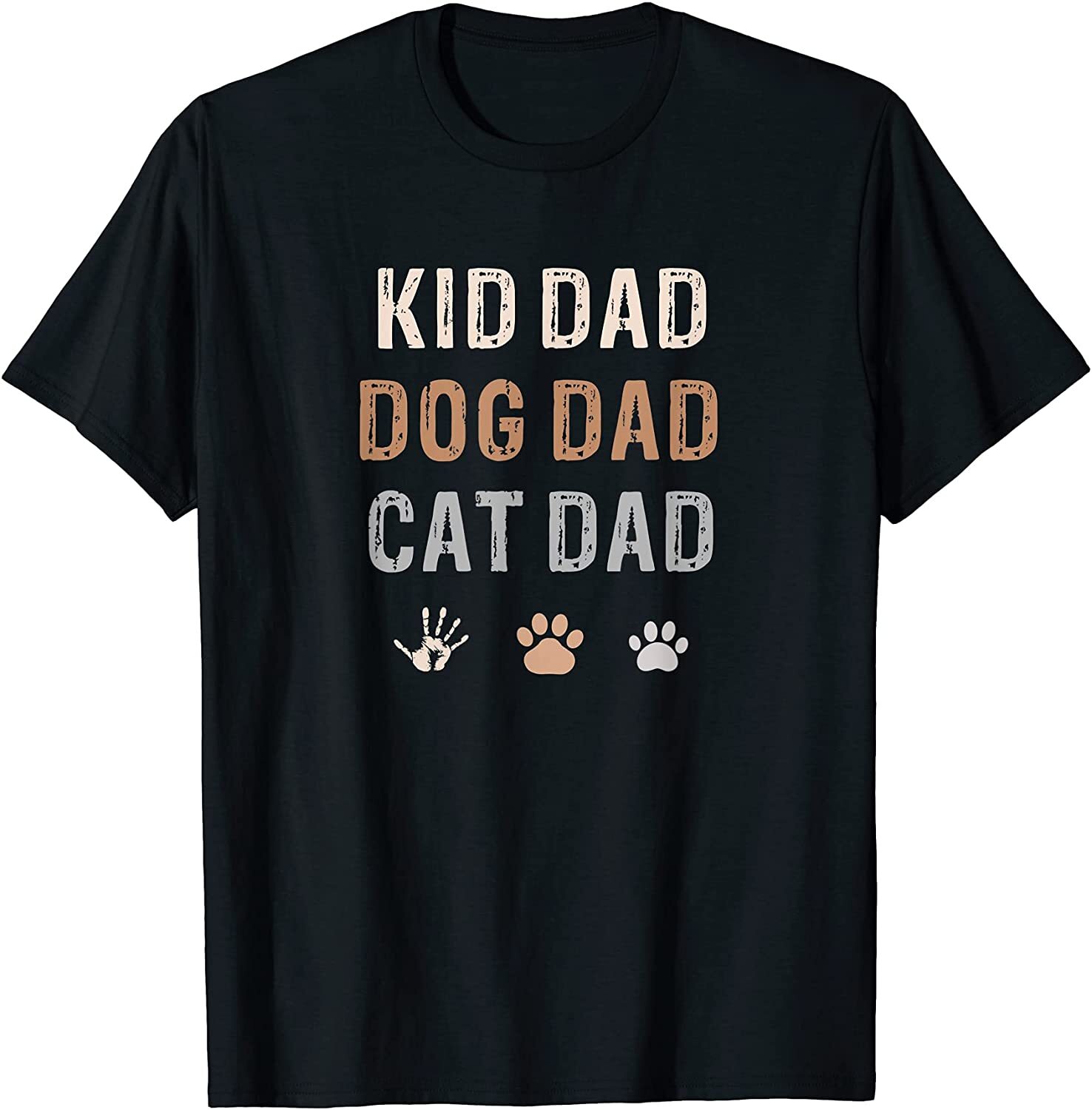 NEW LIMITED Funny Kid, Dog, Cat Dad Shirt Fur Papa Parent Father Gifts T-Shirt