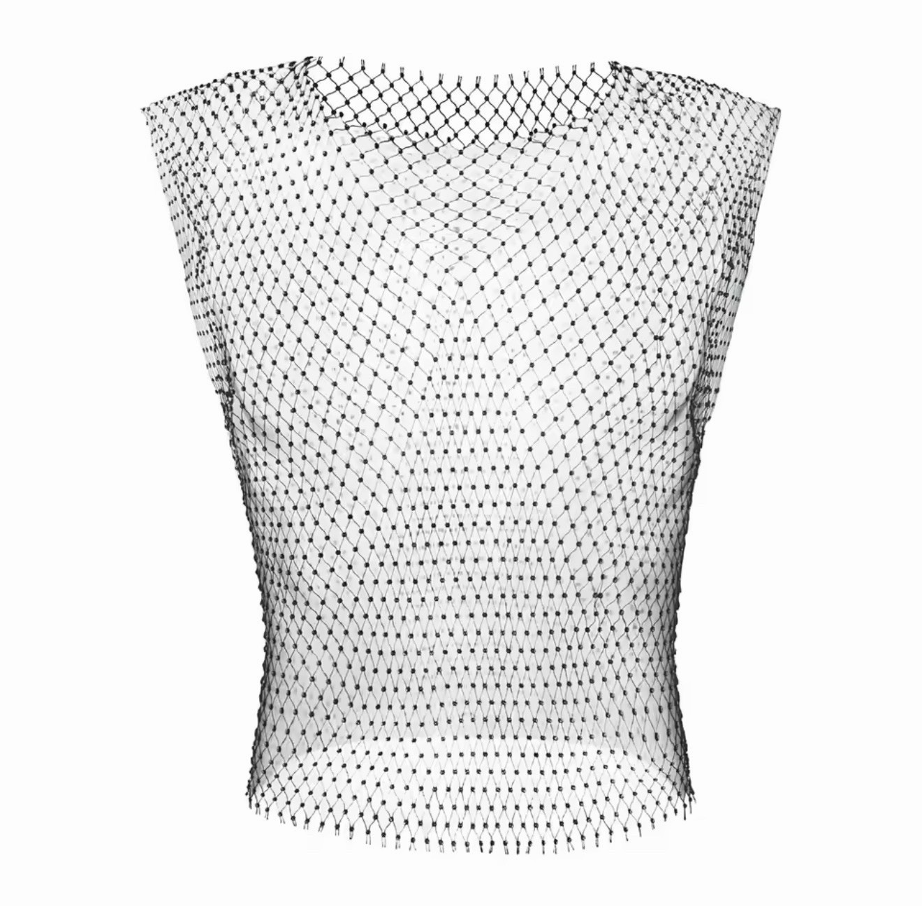 New Men Sexy Tank Top Fishnet Rhinestone Shiny Mesh Vest See Through Sleeveless gallery