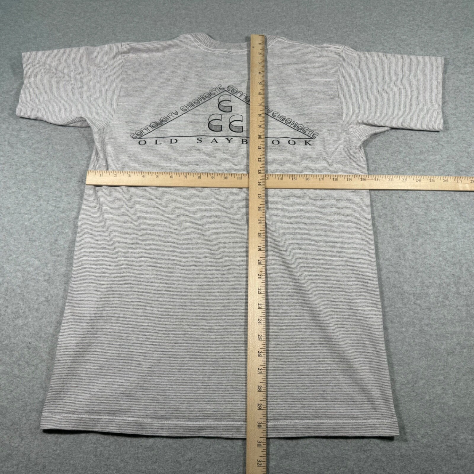 Vintage Chiropractic Shirt Adult Medium Gray Single Stitch Old Saybrook Mens 90s gallery