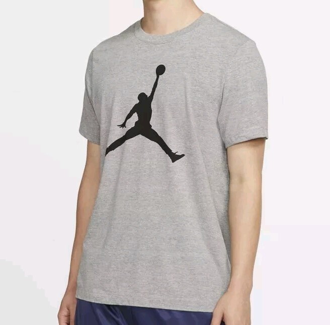 NWT JORDAN JUMPMAN ICON T SHIRT CJ0921-091 MENS LARGE HEATHER GREY NIKE AIR MAX gallery