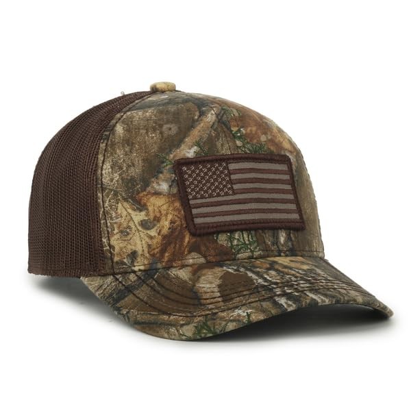 Realtree Patriotic Trucker Hat, Structured Baseball Hat, American Flag Patch,... gallery
