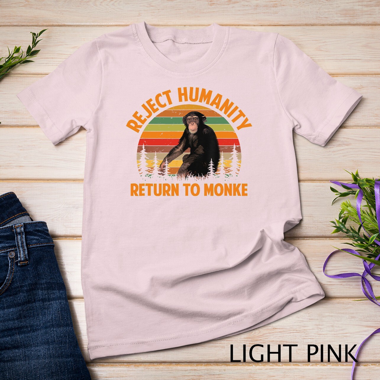 Funny Reject Humanity Return to Monke Meme Monkey Evolution Unisex T-shirt gallery