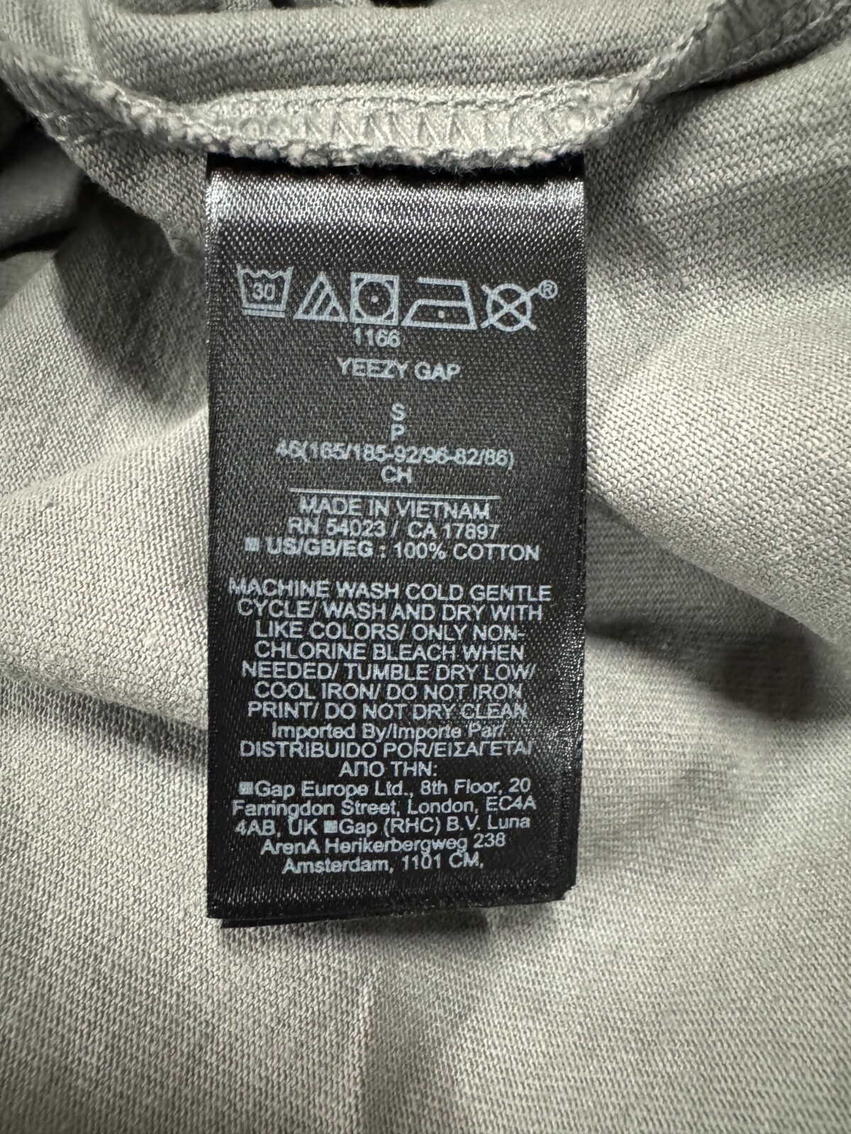 UNRELEASED YZY GAP SHIRT (LIGHT GREY - SMALL) *IN HAND* gallery