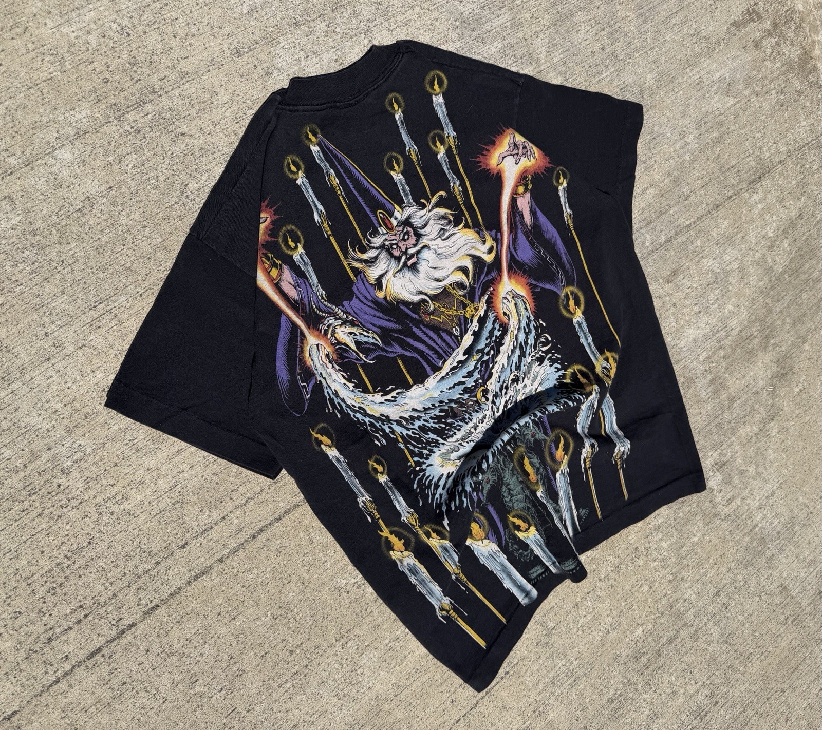 RARE 1994 Liquid Blue Wizard Tee size-L Mint Condition INSANE Front & Back Hit gallery