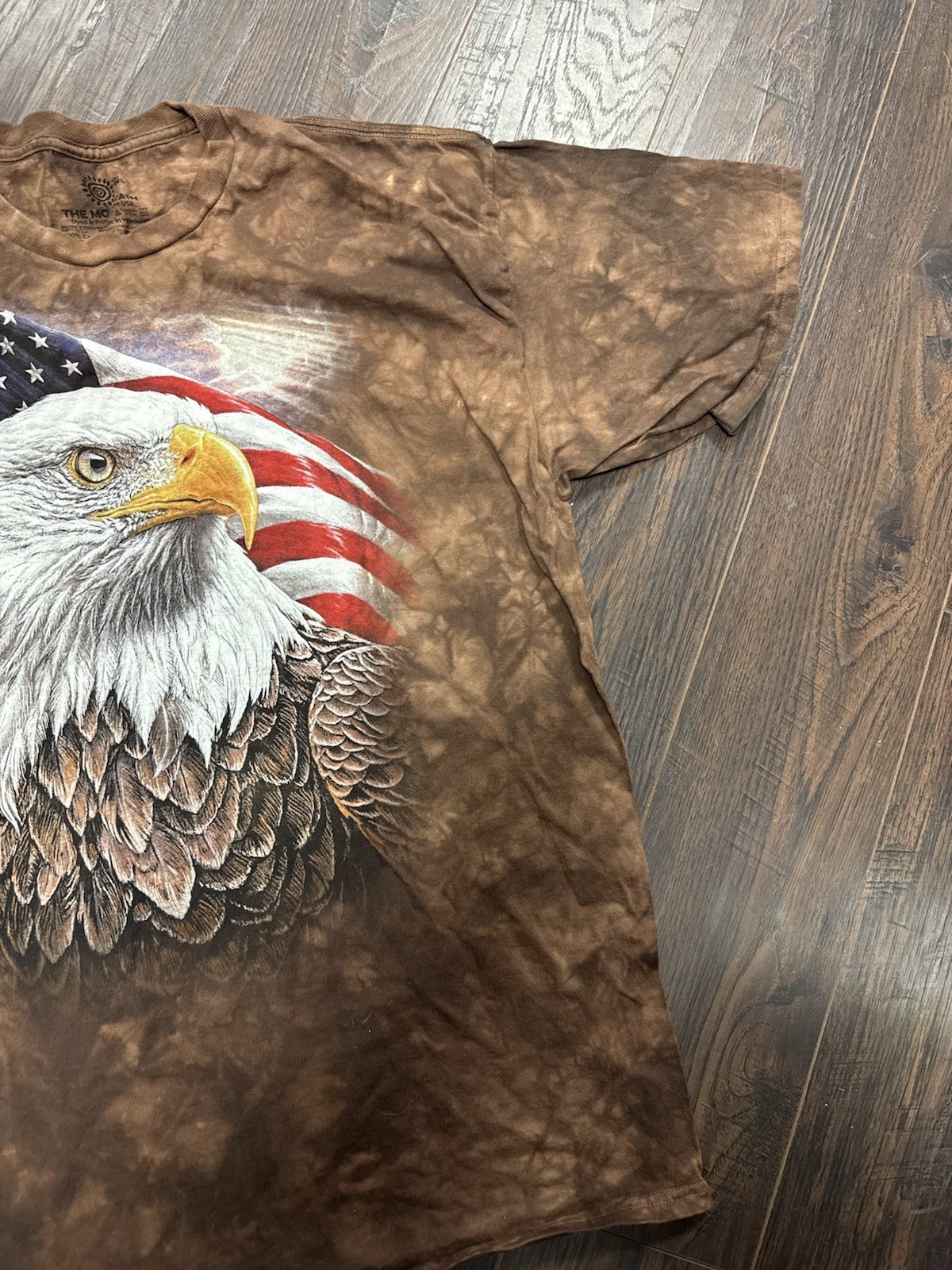 The Mountain Mens 2XL Bald Eagle American Flag Tie Dye T-Shirt Skagway Alaska gallery