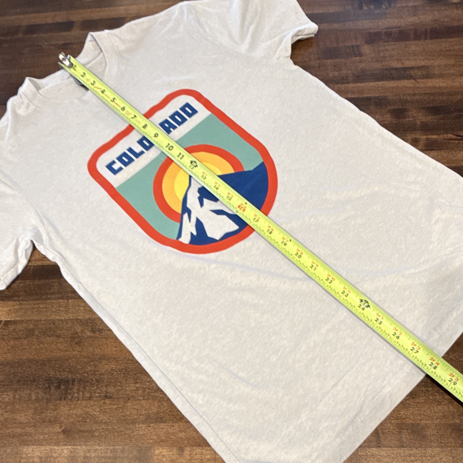 Next Level Apparel Men's White Colorado Graphic Logo Knit Crew Neck T-Shirt S gallery