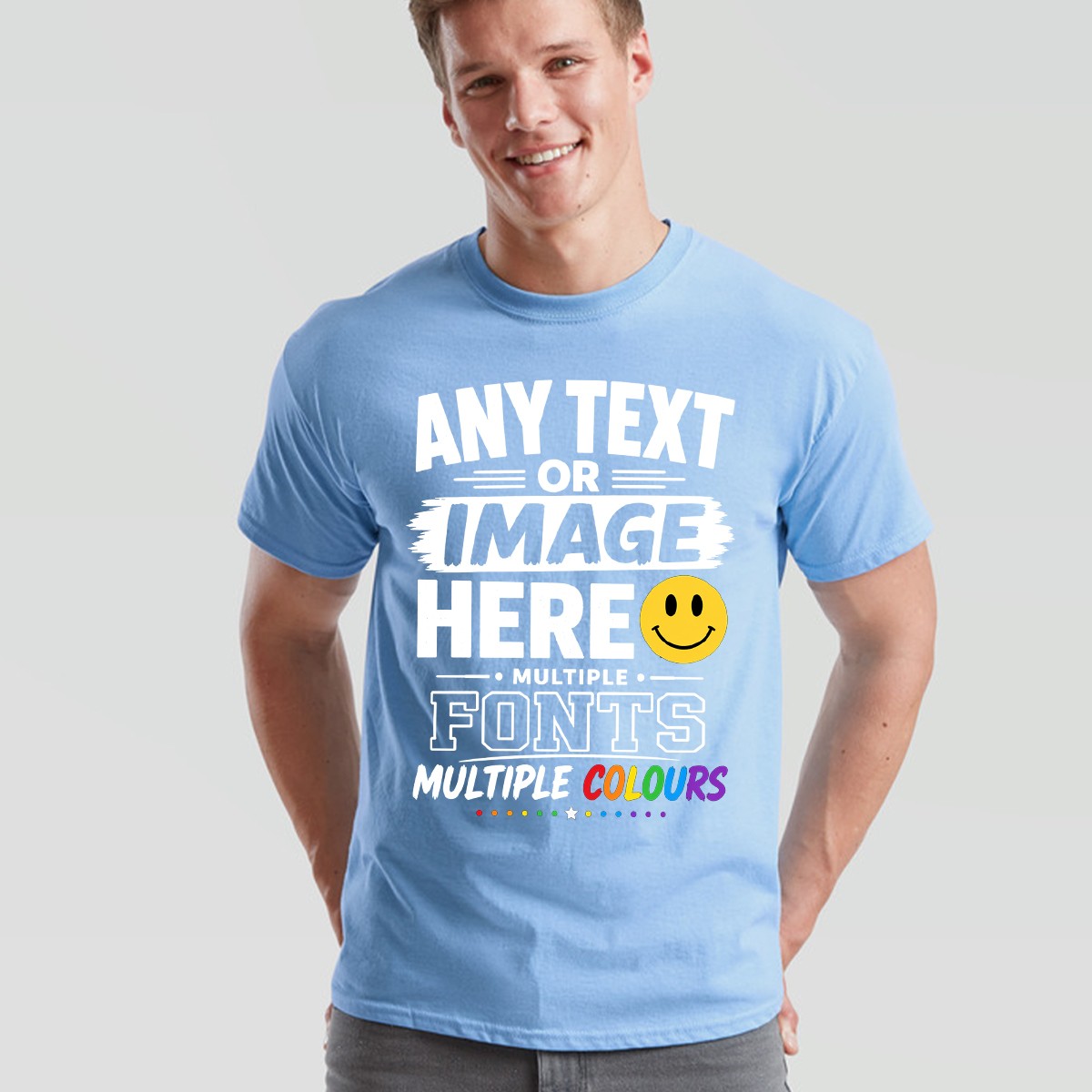 Personalised Unisex T Shirt Custom Photo Text Printed Work Party Graphic Tee gallery