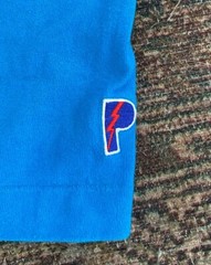 Vintage 90s Pro Player Aqua Blue Rare Blank SZ L Single Stitch T Shirt USA Made