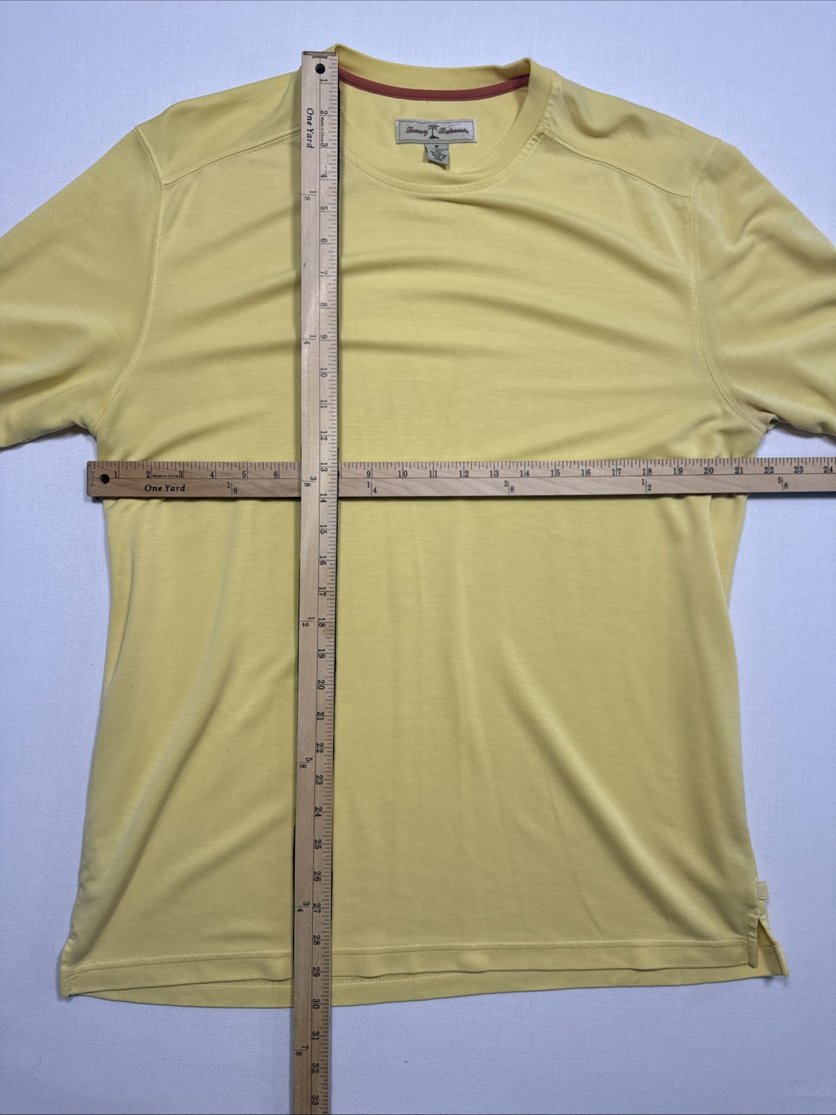 Tommy Bahama Shirt Men's M Yellow Tencel Lyocell Tee Shirt Crewneck gallery