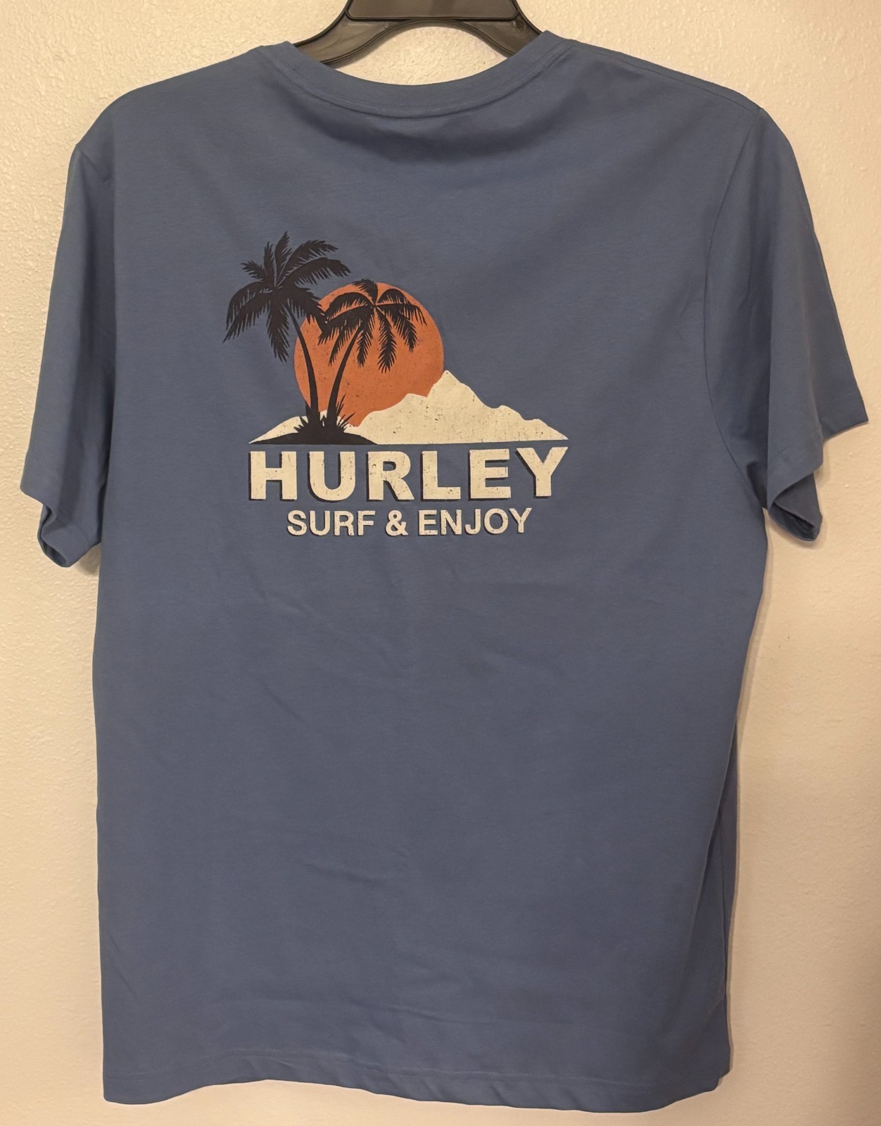 Brand New Hurley Blue Logo Graphic Large Men T-Shirt gallery