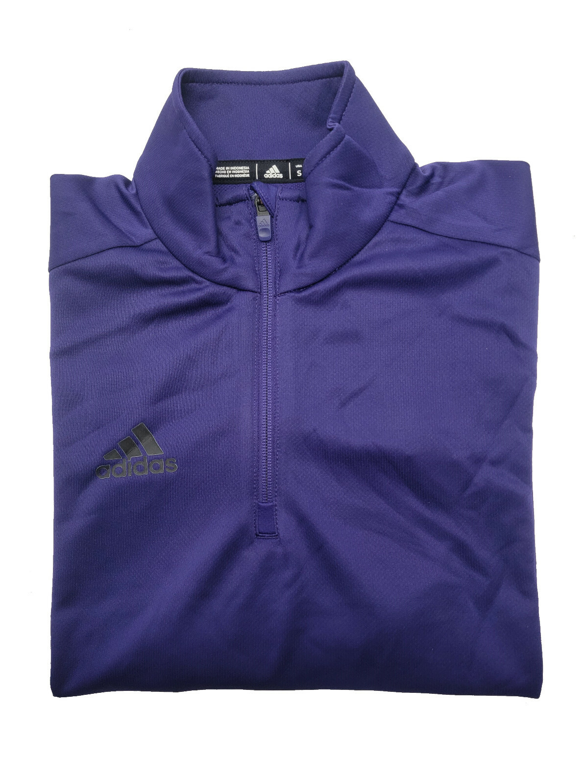 adidas Game Built Short Sleeve Quarter-Zip Top Mens Multi-Sport Purple/Black 2XL gallery