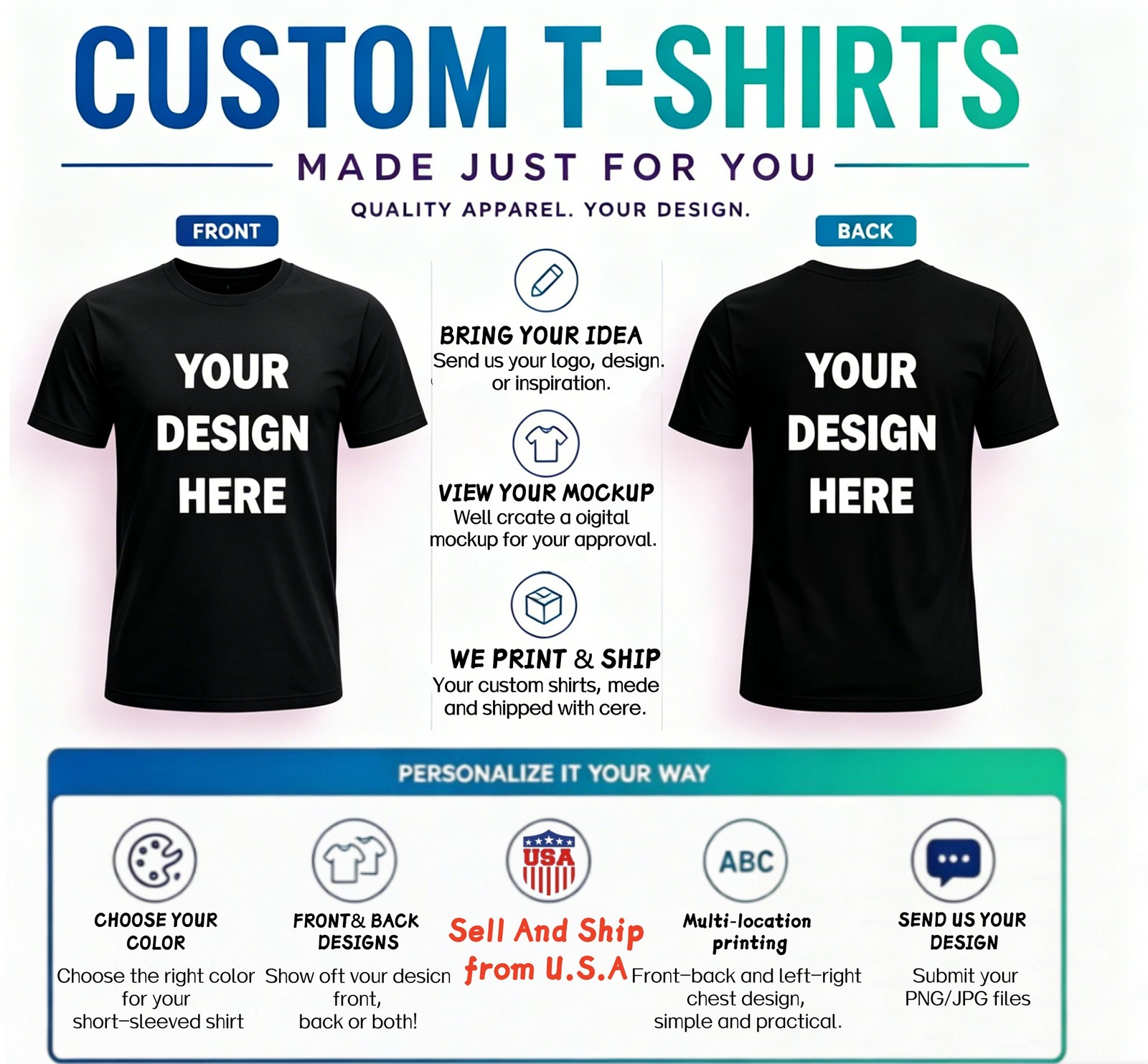 Dog Mom Travel Personalized Custom Name Breed Print Cotton T-Shirt gallery