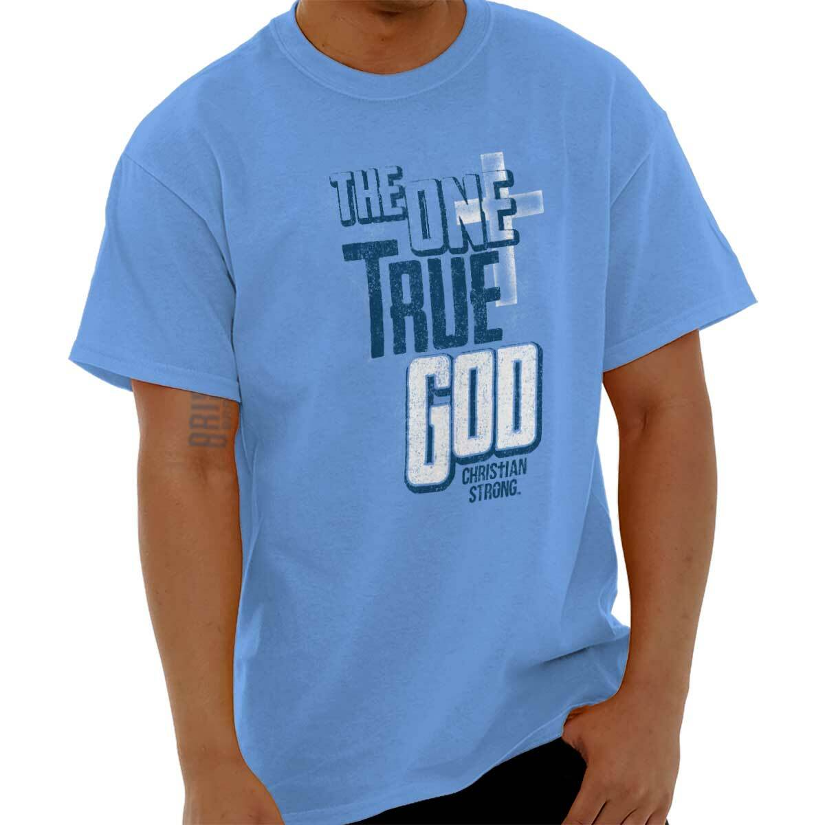 One True God Christian Cross Jesus Religious Womens or Mens Crewneck T Shirt Tee gallery