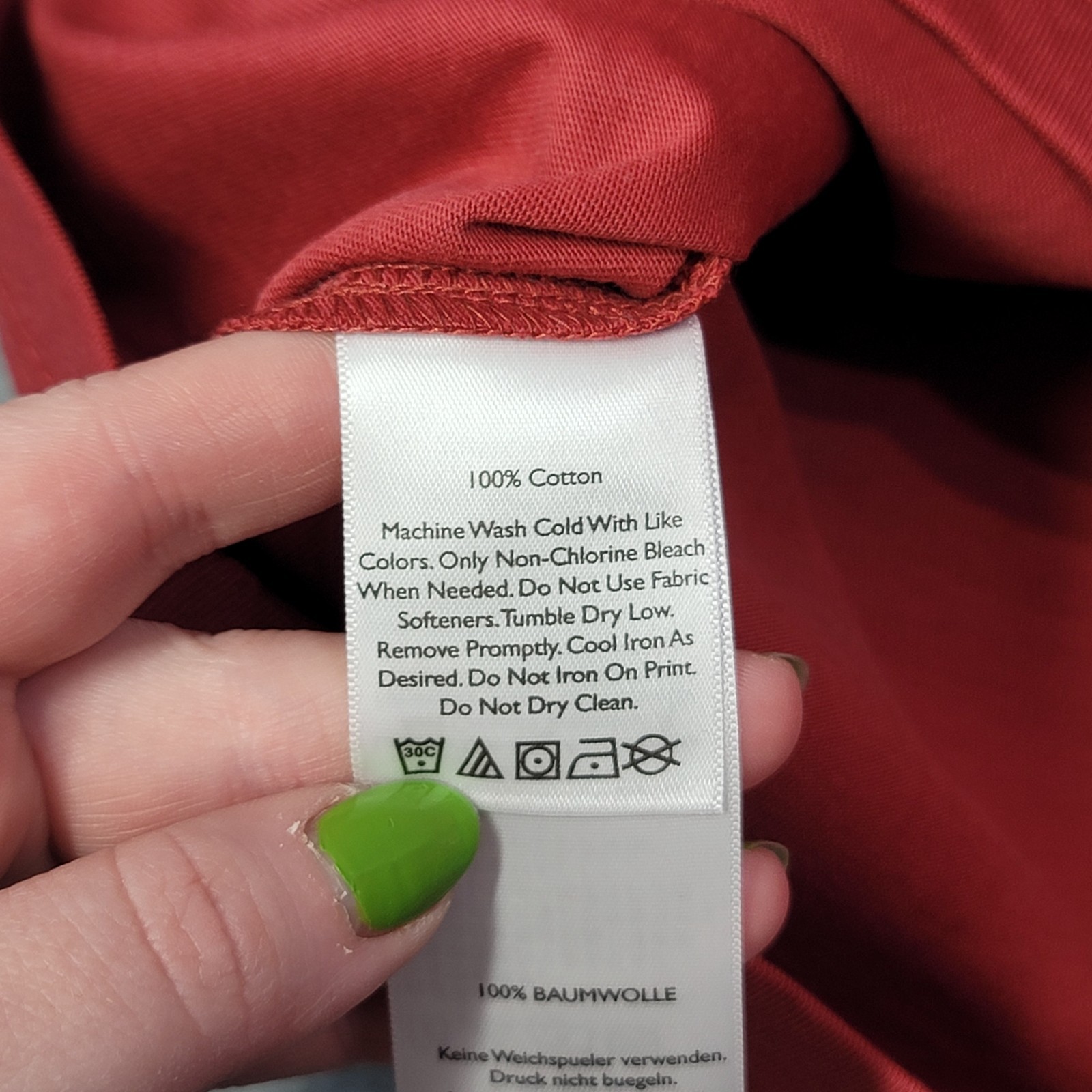 Eddie Bauer T Shirt Mens Large Red Legend Wash Crew Neck Pocket Casual NWT gallery