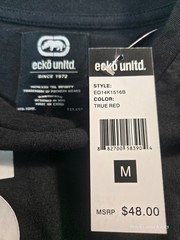 Ecko Unltd Short Sleeve True Red/Black/White Men’s T-Shirt Sizes S, M, L, XL NWT