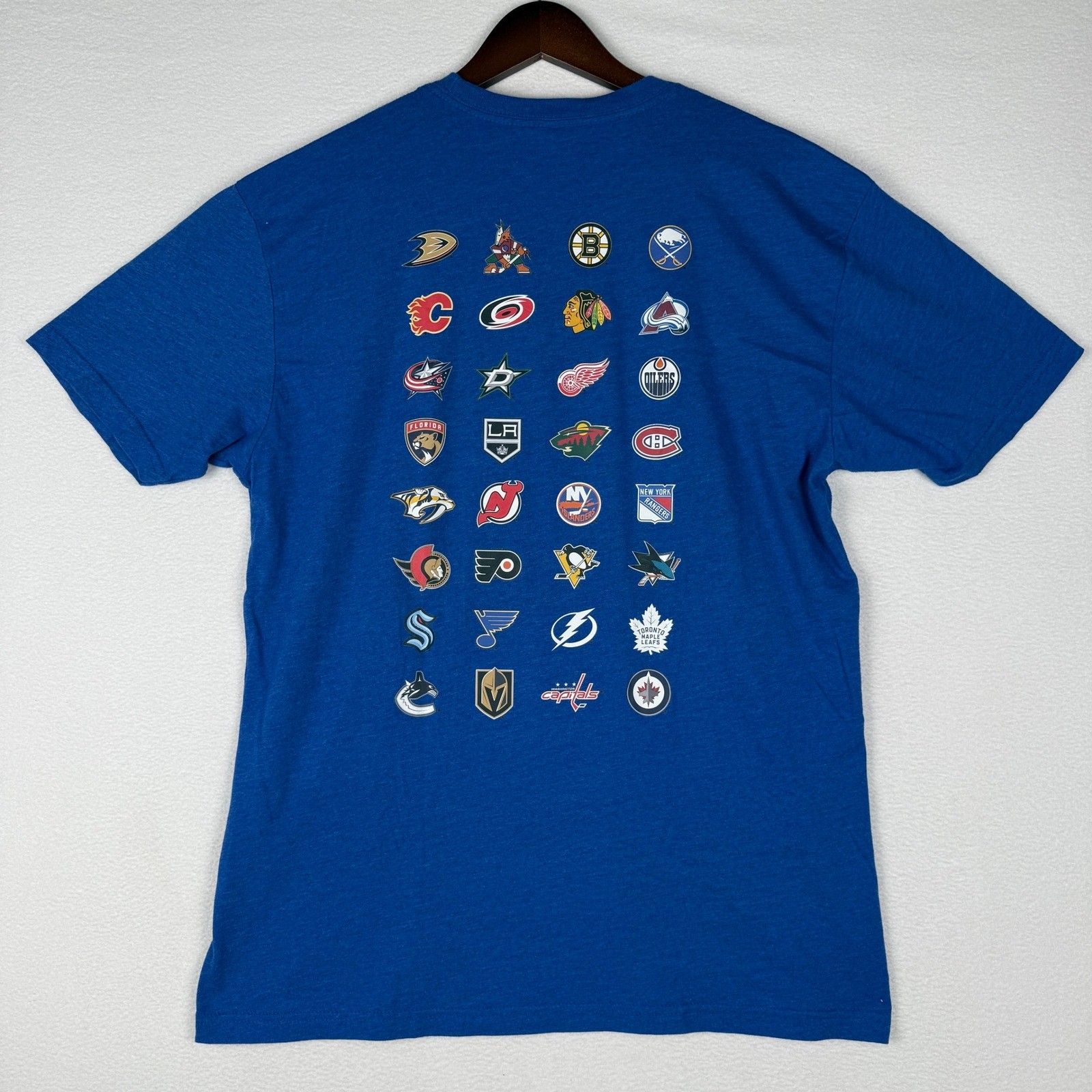 NHL Fastenal Official Partner T-Shirt Mens L Blue All Teams Graphic Tee gallery