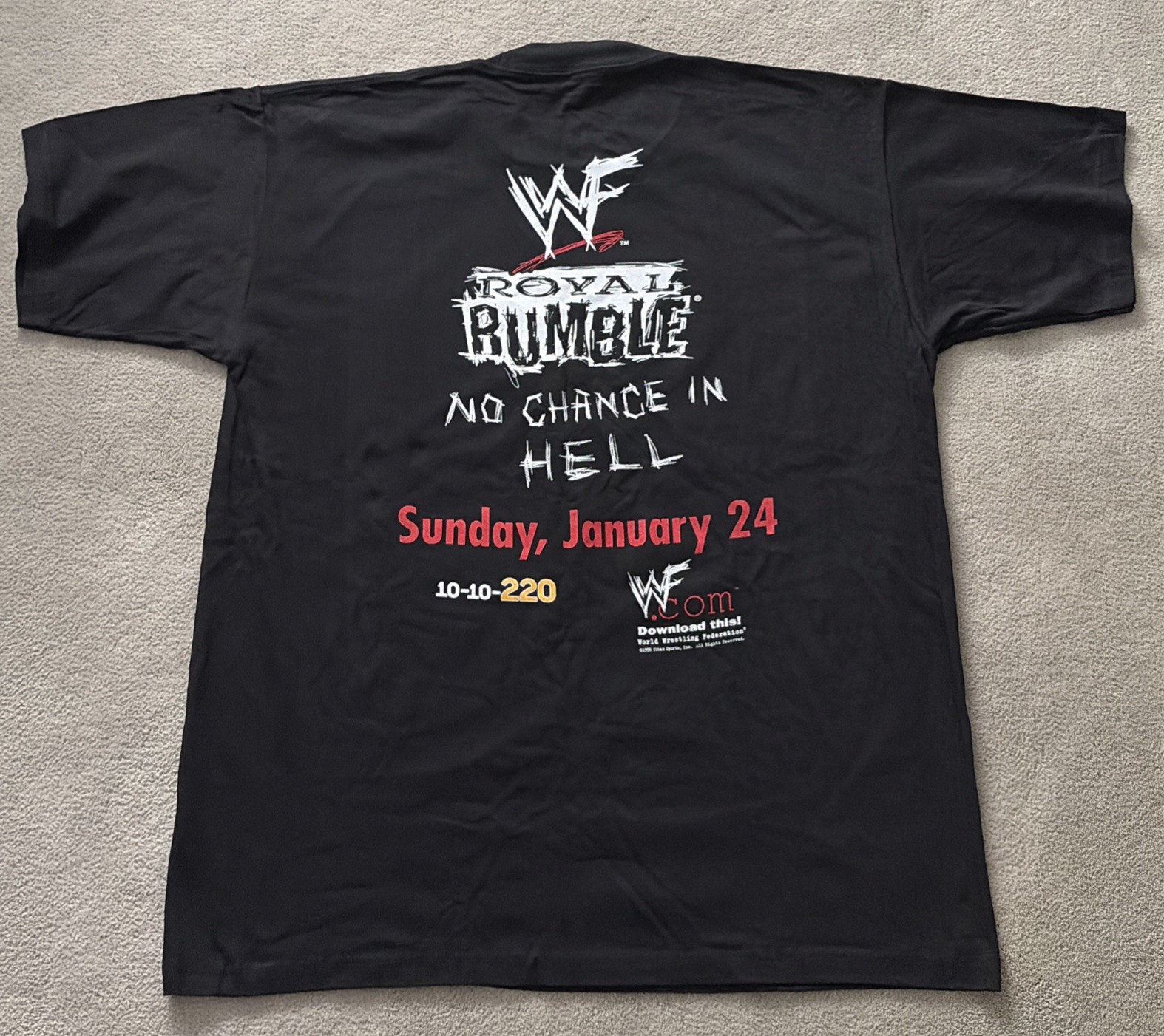 VTG 1999 WWF Royal Rumble No Chance In Hell T-Shirt XL Stone Cold Steve Austin gallery