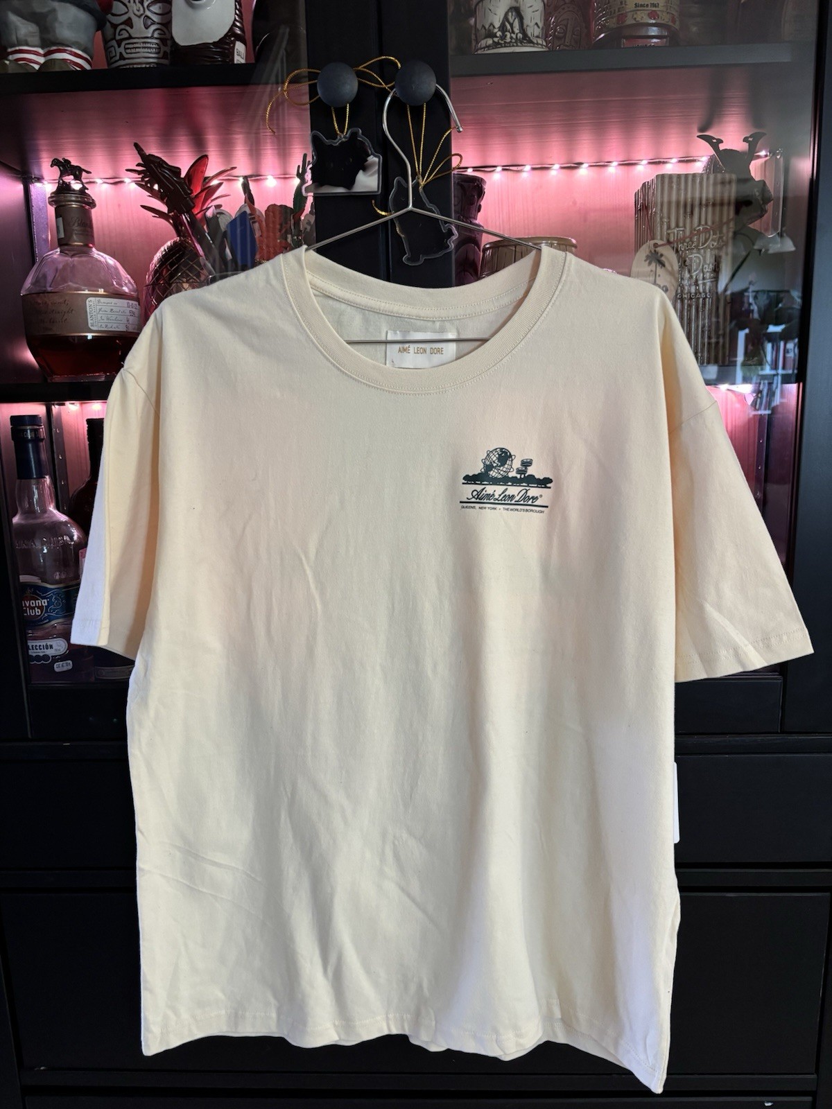 Aime Leon Dore Men's White Short Sleeve T-Shirt Large Tan gallery