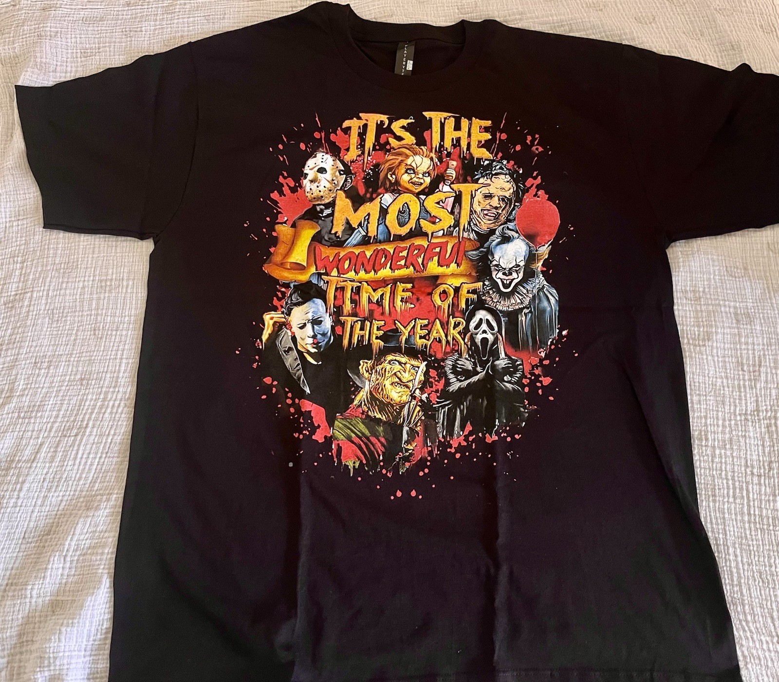 Classic Horror Icons TShirt-The Most Wonderful Time..(BRAND NEW!)Size Large gallery