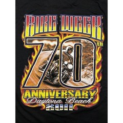 Harley 70th Anniversary Daytona Beach Bike Week Men’s T-Shirt 2011 Tultex Large